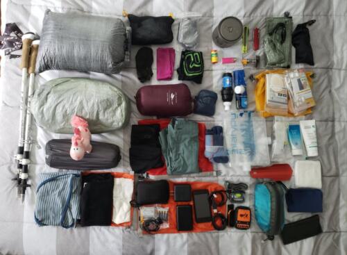 Rucksackinhalt / Backpack content