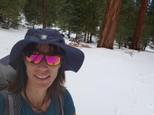 Hiking in snow