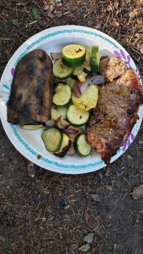 Camping & eating (with Lauren)